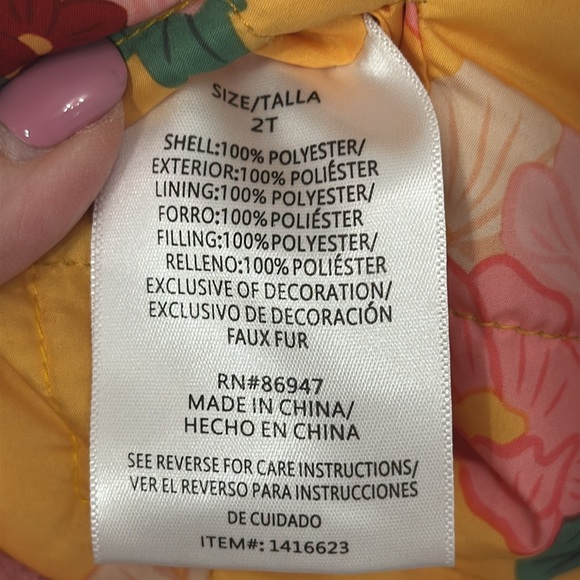 DISNEY Minnie Mouse Hooded Jacket Reversible Size 2T - Picture 6 of 7